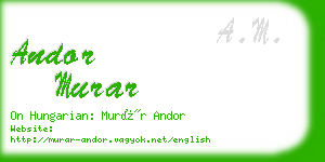 andor murar business card
